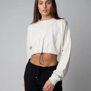 NEW TALENTLESS WOMEN'S CINCH BONE CROP CREW TOP SZ S/M